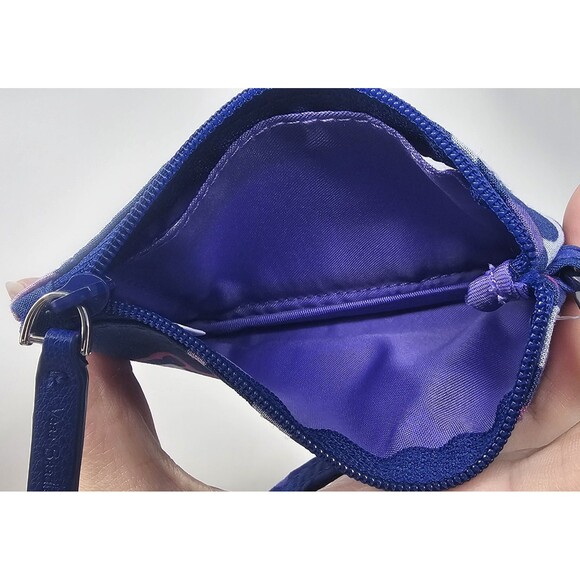 Vera Bradley Cotton Zip ID Case Wristlet Ellie Flower Keychain - Picture 4 of 8